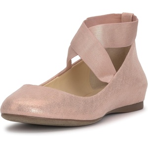 Jessica Simpson Women’s Mandayss Cross Strap Ballet Flat(Blush)