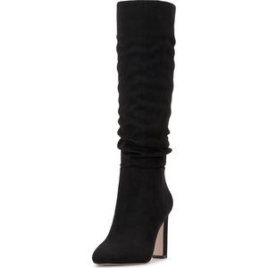 Jessica Simpson Women’s Minerva Knee High Slouch Boot Wide Calf(Black Microsuede Wide Calf)