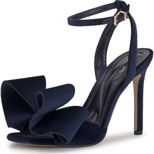 Jessica Simpson Women’s Olivine Bow Heeled Sandal(Dark Night Lux Velvet)