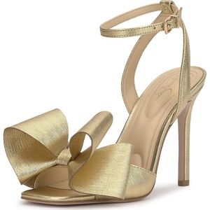 Jessica Simpson Women’s Olivine Bow Heeled Sandal(Gold)