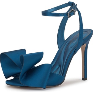 Jessica Simpson Women’s Olivine Bow Heeled Sandal(Luminous Teal Satin)