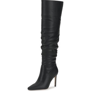 Jessica Simpson Women’s Olyra Over The Knee Slouch Boot(Black Lux Stretch)