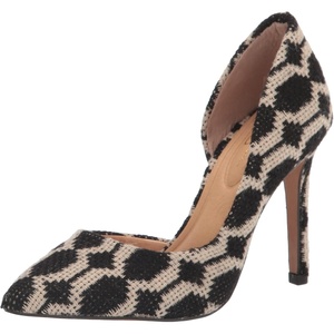 Jessica Simpson Women’s Prizma D’Orsay Pump(Black/White Geo Print)