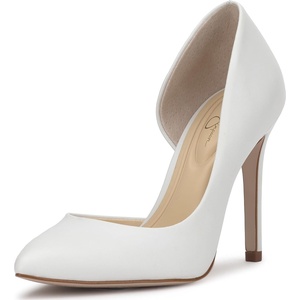 Jessica Simpson Women’s Prizma D’Orsay Pump(Bright White Leather)