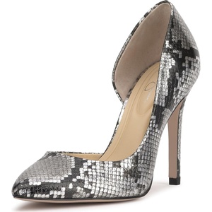 Jessica Simpson Women’s Prizma D’Orsay Pump(Chrome Metallic Snake)