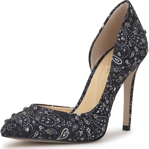 Jessica Simpson Women’s Prizma D’Orsay Pump(Midnight/White Bandana Print)