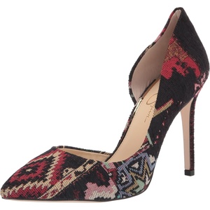 Jessica Simpson Women’s Prizma D’Orsay Pump(Red Multi Cara Tapestry)
