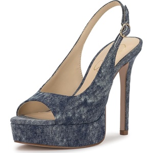 Jessica Simpson Women’s Sibilla Slingback Platform Pump(Shadow Blue)