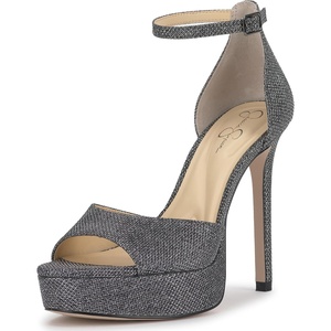 Jessica Simpson Women’s Sohilea Platform Peep Toe Pump(Light Anthracite)