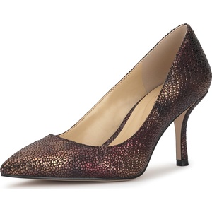 Jessica Simpson Women’s Voemi Pointed Toe Pump(Bronze Multi Speckled Snake Print)